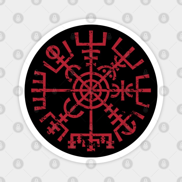 Vegvisir Norse Icelandic Viking Compass Pagan Wayfinder Magnet by Blue Pagan